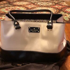 Kate Spade Black and Off-White Satchel